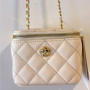 white cute mini square bag the cute ball belt chain can be adjusted in length